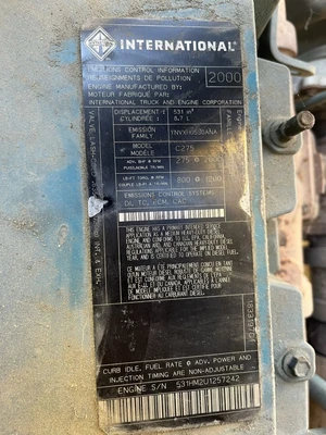 2001 International 2554 6x4 Vactor Vacuum Truck 275HP, 82k Mi