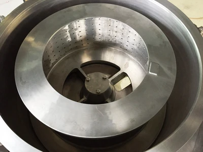 GFT V 63-U perforate basket centrifuge, Hastelloy C22.
