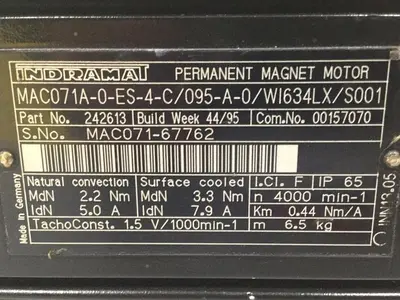 USED INDRAMAT MAC071A-0-ES-4-C/095-A-0/WI634LX/S001