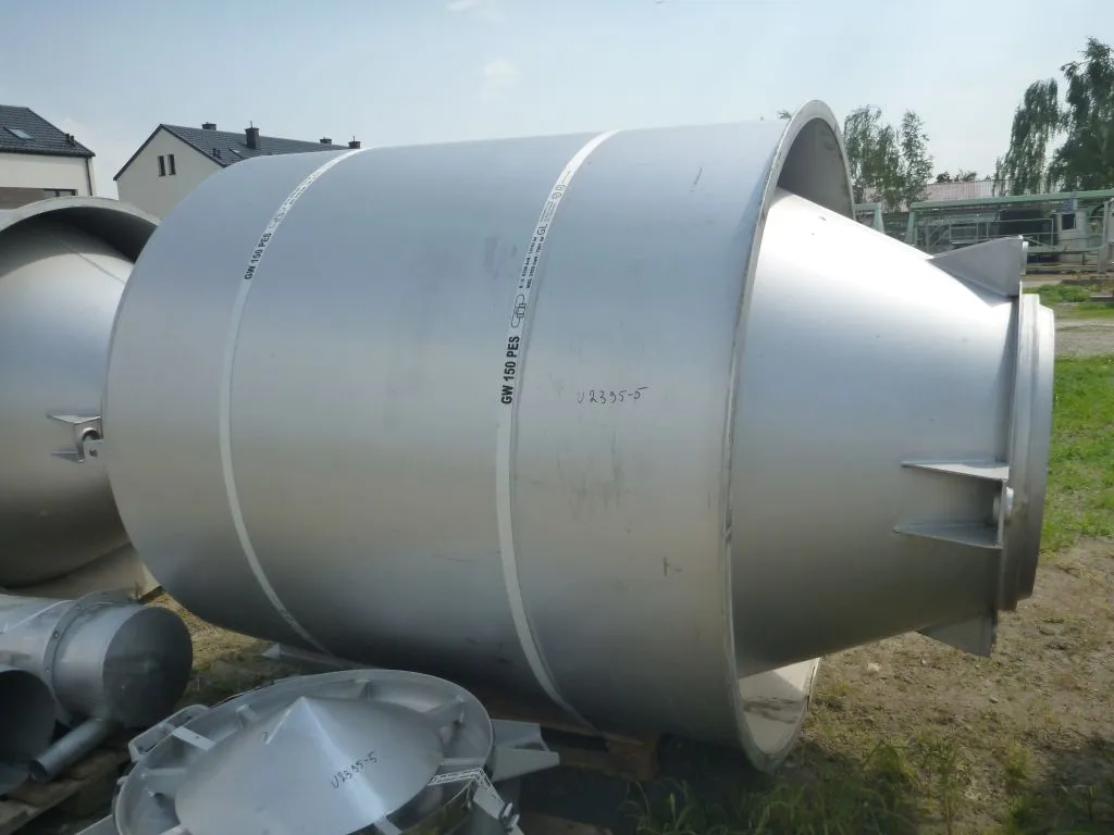 6000 L Vertical Stainless Steel Silos With Vibrating Bottom