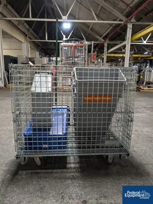 Unknown Lot of Plastic Bins in Cart