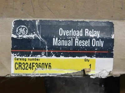 GE CR324F360Y6 Overload Relay 1NC-1NO 300VAC Series CR324 New