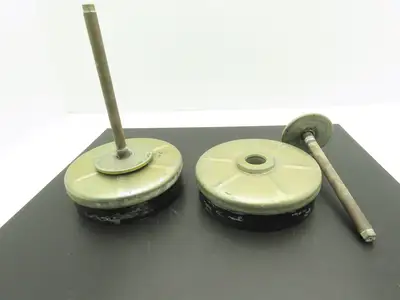 Studded Leveling Feet 8" Base Pad 7-5/8" Stud 11/16" x 9-3/4" Lot of 2