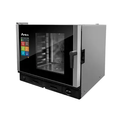 New | in-Stock Atosa New Atosa AEC-0511E Smart Touch Electric Combi Oven, Fits 5 Half-Size Pans, 208/240v Electric Ovens Illinois US | Falcon Restaurant Supply #1375264