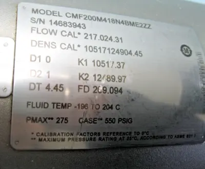 USED Micro Motion CMF200 M418N4BME2ZZ