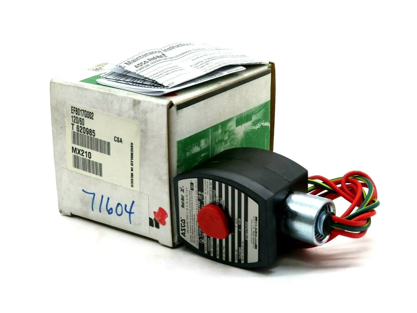 NEW ASCO EF8017G002 SOLENOID VALVE 120VAC 60HZ