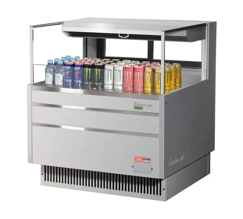 Turbo Air TOM-36L-UFD-S-1S-N 34 3/4" Horizontal Open Air Cooler w/ (1) Level, 115v