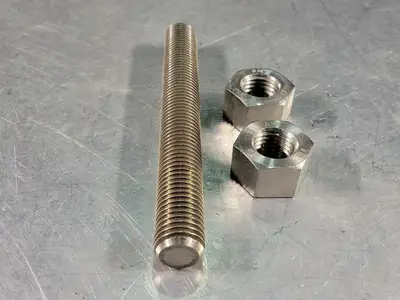 1" x 8" B8M Stud w/ 8M Hex Nuts