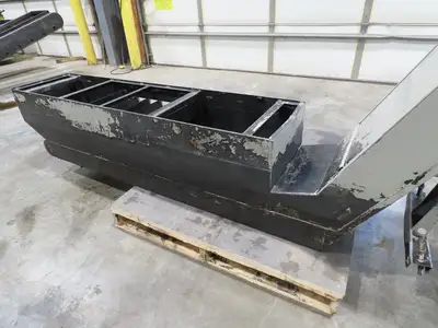 Enomoto Hinge Belt CNC Chip Conveyor 16"x 62" Infeed 31" Discharge 220V 3PH