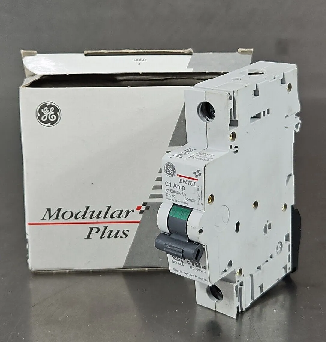General Electric EP61ULC01 Circuit Breaker, 1 Pole, 1 A, 277Vac. Loc 4E-3