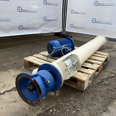 Wam m/s auger conveyor 200 mm dix x 1,800 mm long  5.5 kw 73 rpm