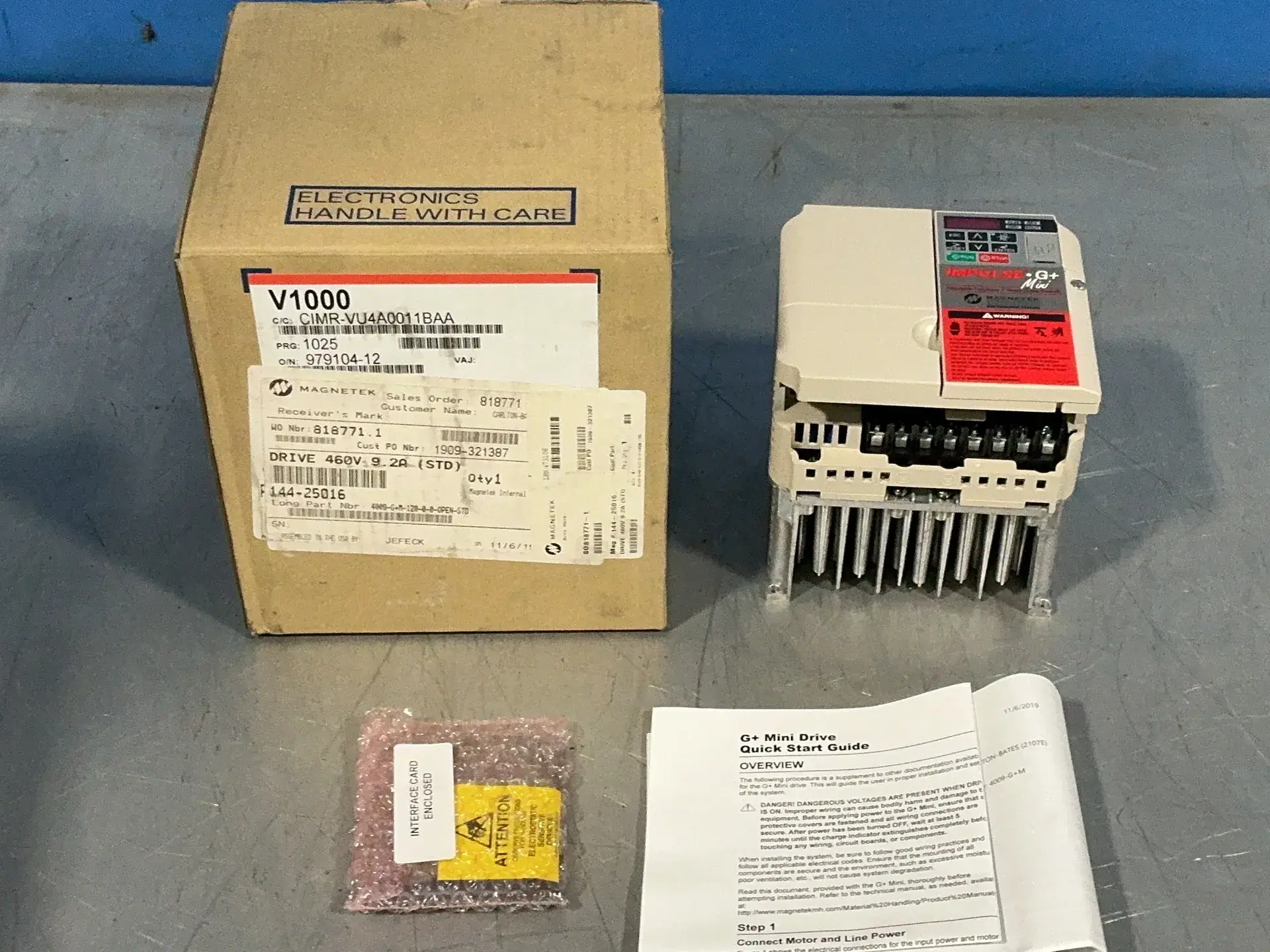 USED YASKAWA CIMRVU4A0011BAA