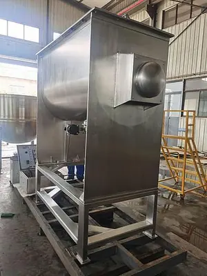 New 25 Cubic Foot Stainless Steel Ribbon Mixer, 7 HP #4679809
