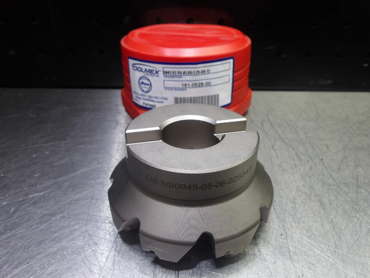 Palbit 2.5" Coolant Thru Facemill 1" Arbor SN45 D2.50-A1.00/1.75-08-12 (LOC130)