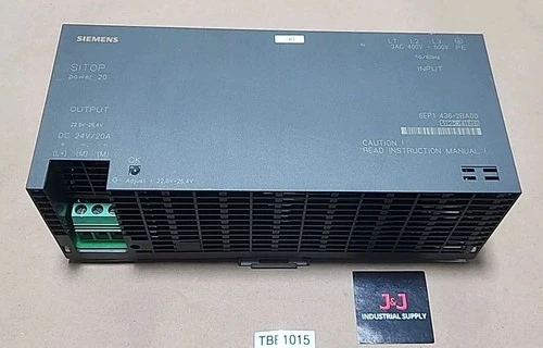 Used Siemens 6EP1 436-2BA00 Power Supplies | J&J Industrial Supply #501228