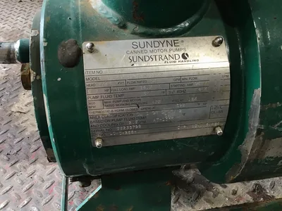 Sundyne Canned Motor Pumps Sundstrand Fluid Handling H022C-S2NHT-Z2D2J