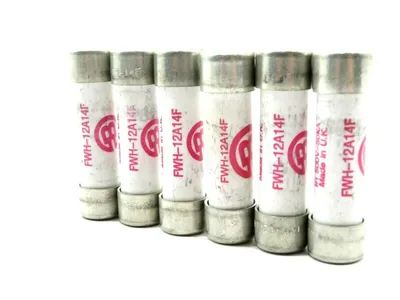 6 NEW BUSSMANN FWH-12A14F FUSE 12 AMP FWH12A14F