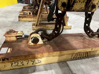 53 TON (107,500 LBS) BUSHMAN MODEL #MT420 TELESCOPING MAGNETIC LIFTING SPREADER BEAM  W/ OHIO MAGNETICS DIESEL GENERATOR: STOCK #20419