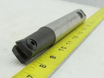 Harroun HIBF 100-800-100 FBV 1" Carbide Indexing Flat Bottom Cutter 1" Shank 8"L
