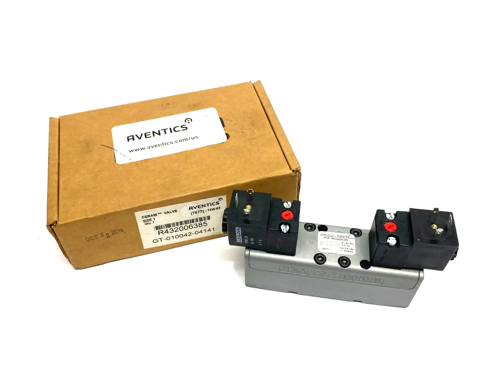 USED EMERSON REXROTH AVENTICS™ 5/3-DIRECTIONAL VALVE, SERIES CERAM™ GT-010042-04141