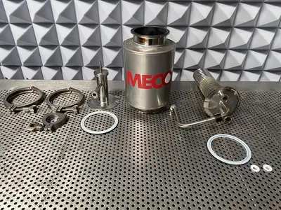 Stainless Steel 11" L x 4" Sanitary Fitting Tank w/ 9" Coiled Immersion Element