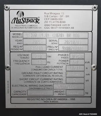 Used MASIPACK VS300 Net Weigh Filler Scale Vertical Form & Fill Illinois US | Aaron Equipment #86733