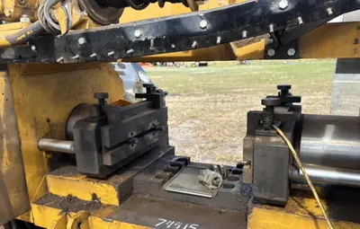 CAT TRACK PIN & BUSHINGS PRESS WITH ELECTRIC IMPACT WRENCH, WINCH & CONVEYOR: YOBRO #24866