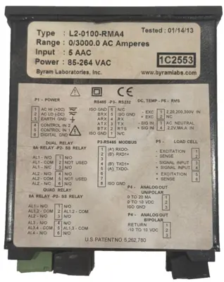 NEW BYRAM LABORATORIES L2-0100-RMA4