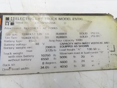 Hyster 3-Spool Hydraulic Mast Control Valve Manifold from E50XL Forklift