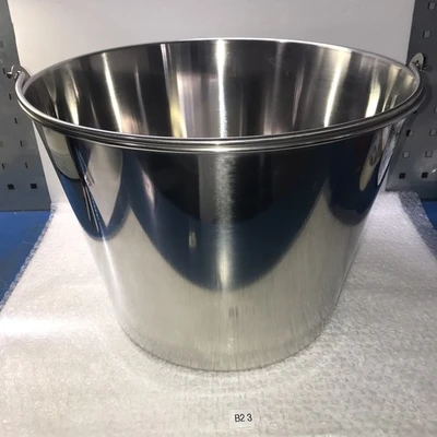 *New Extra Large Stainless Steel Bucket 5 Gallon Heavy Duty With Handle# 3CYL3#