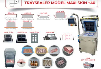 Frimaq Model Maxi Skin +40 Semi-automatic Tray Sealer with MAP