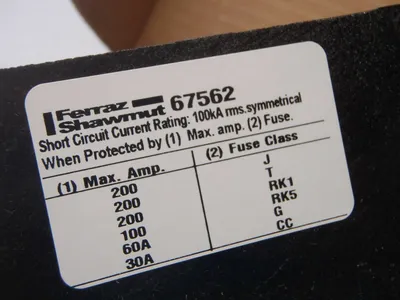 67562 | Mersen  Intermediate Dual Fuse Block PDB 600V B2155419 - New Other