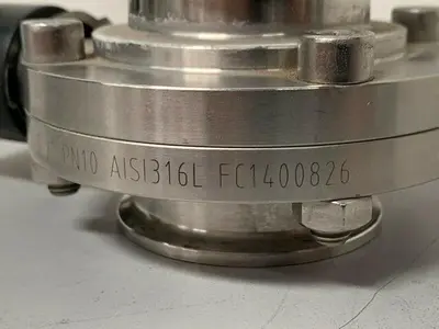 USED GEA TUCHENHAGEN-7 STAINLESS STEEL FC1400826 BUTTERFLY VALVES