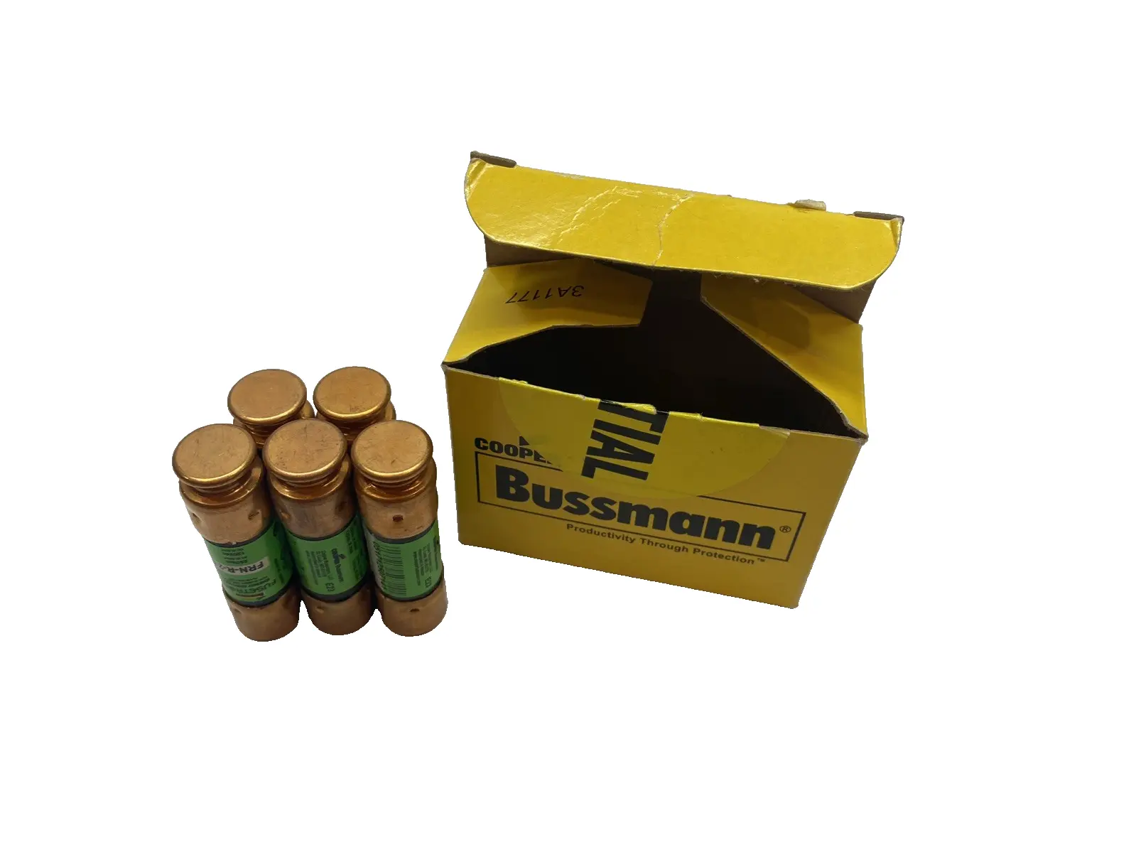 USED COPPER BUSSMANN TIME‑DELAY FUSE 250 VAC