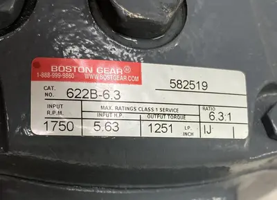 New | in-Stock BOSTON GEAR 622B-6.3 Speed Reducers | Surplus Asset Holdings #1204355