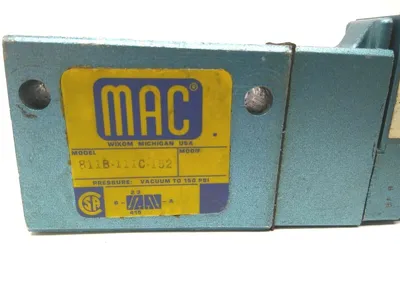 USED MAC VALVES SOLENOID VALVE WITH PME-6111BAAA 24VDC
