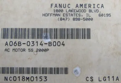 NEW FANUC A06B-0314-B004 SERVO MOTOR A06B0314B004