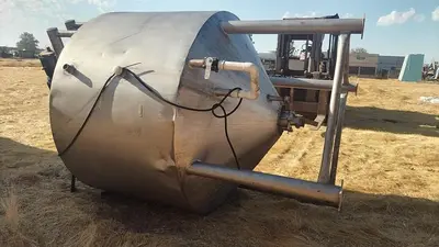 Tank, 1,000 Gallon, Stainless Steel, Agitated, Jacketed, DT/DB #S745254