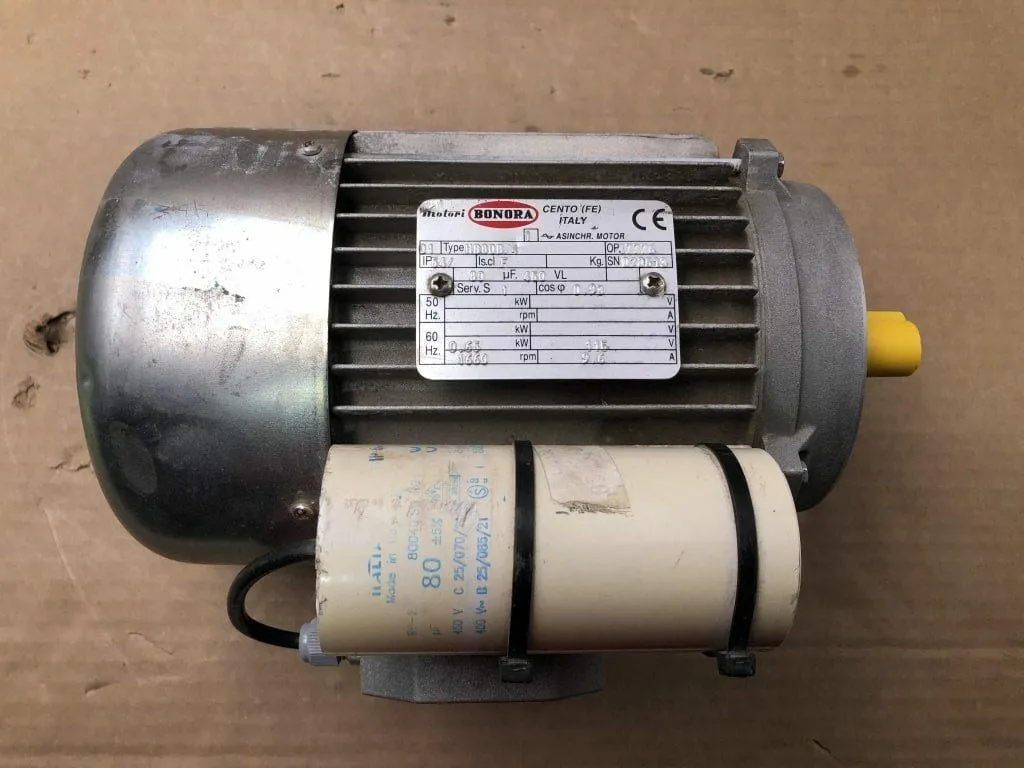 Bonora HB80B/4 0.65kW Electric Motor 1660RPM 115V 9.6A 1PH