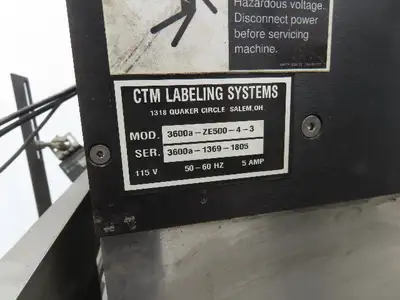 Used CTM _UNKNOWN_ Pressure Sensitive Labelers Indiana US | Arrow Industrial #1436912