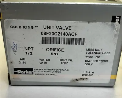 New | in-Stock PARKER 08F23C2140AFC Solenoid Valves Ohio US | Surplus Asset Holdings #1236168