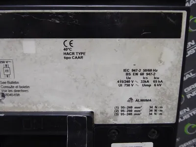 Square D MHL368001386 Circuit Breaker 600VAC 250 VDC 800A S2 Used