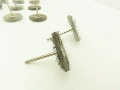 1-1/2" Crimp Wire Stainless Fine Brush Wheel 1/8" Shank Drill  Lot of 20