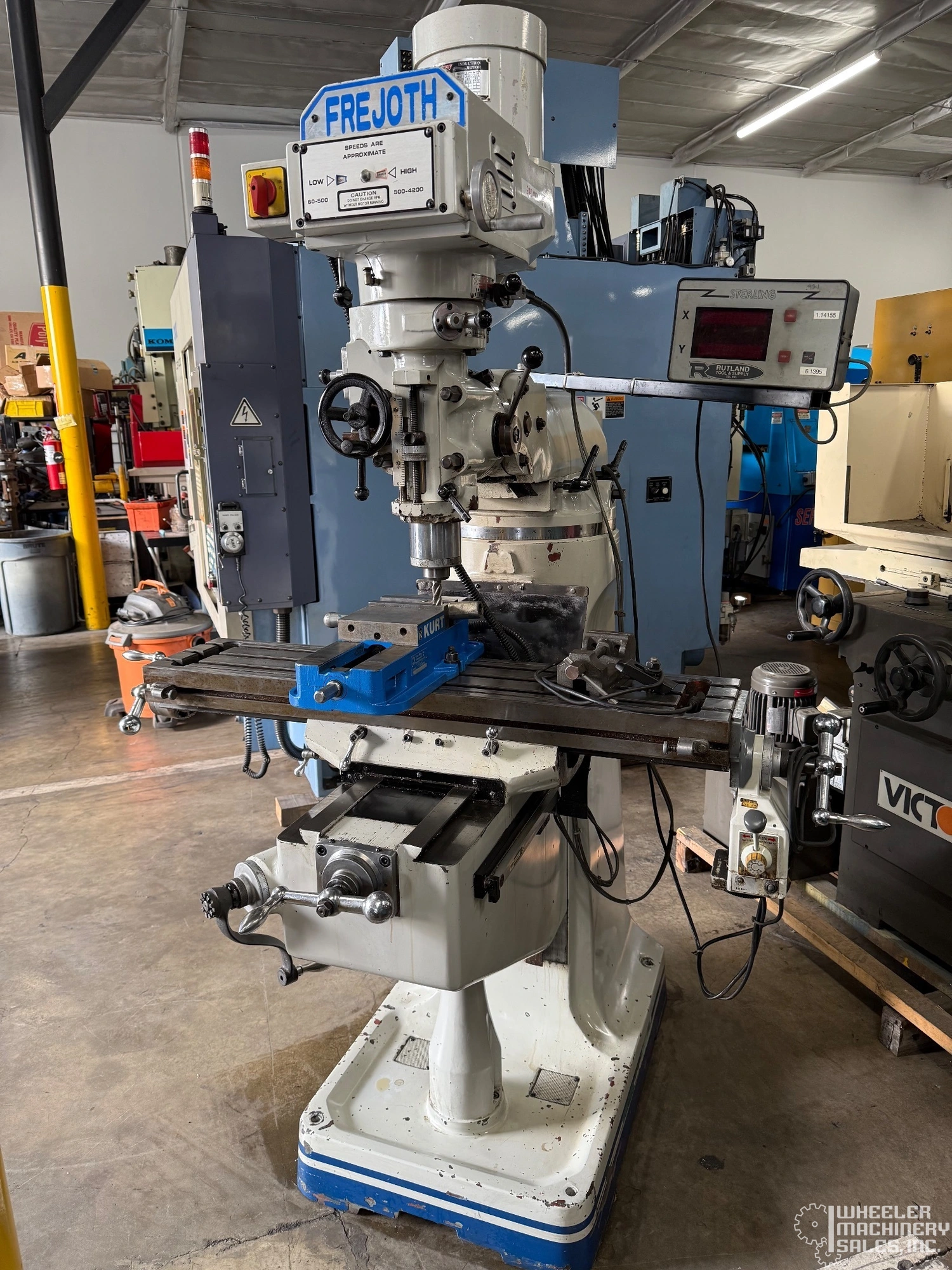 1998 Frejoth AM-2V Vertical Mill 9" x 42" #8049 #2