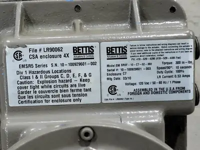 Used BETTIS EM SR5F-10-C7-02-360 Valves/Fittings British Columbia CA | Lenmark #255656