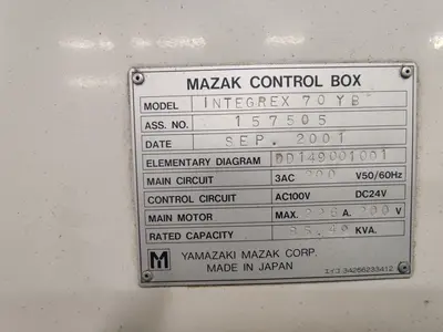 USED 2001 MAZAK INTEGREX-70YB