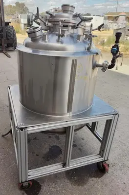 Tank, 100 Gallon, Precision Stainless, Jacketed, Agitated, Stainless Steel, #5991465
