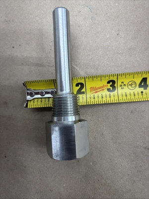 Lot Of (10)Stainless Steel Thermowell 3/4" pipe thread 2-1/2" stem Fast Shipping