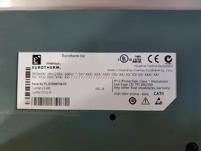 USED EUROTHERM EPOWER/2PH-250A/600V/115V Power Control System w/2 Modules
