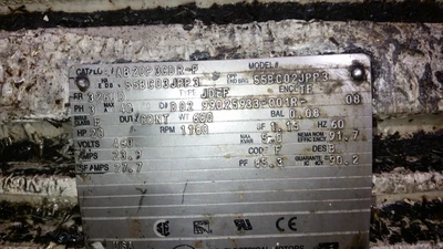 US Motors 20HP; 1180RPM; 460V; Frame: 326UD D02 99025933-001R-08